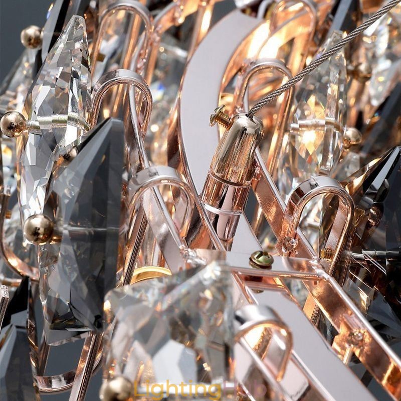 Light Luxury Glass Chandelier Modern Minimalist Pendant Lamp Living