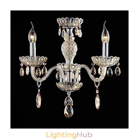 3 Light The style of palace Glass Chandelier With Candle Bulb 3 Light The style of palace Glass Chandelier With Candle Bulb
