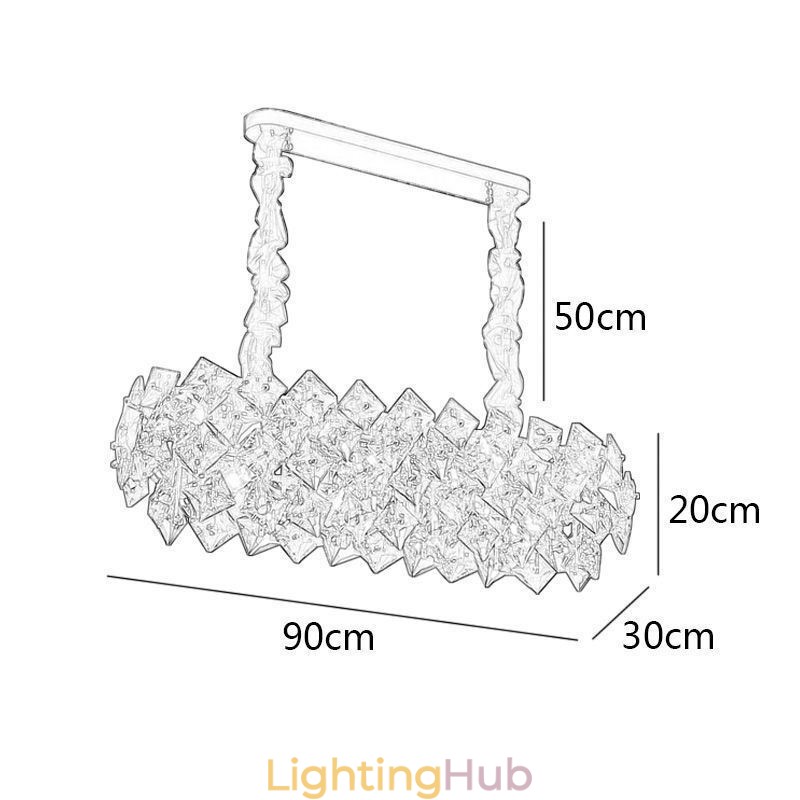 European Glass Chandelier Creative Light Luxury Pendant Lighting