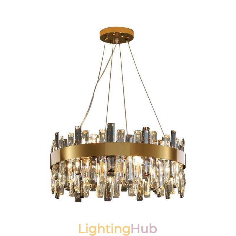 Luxury Glass Chandelier European Style Pendant Light Living