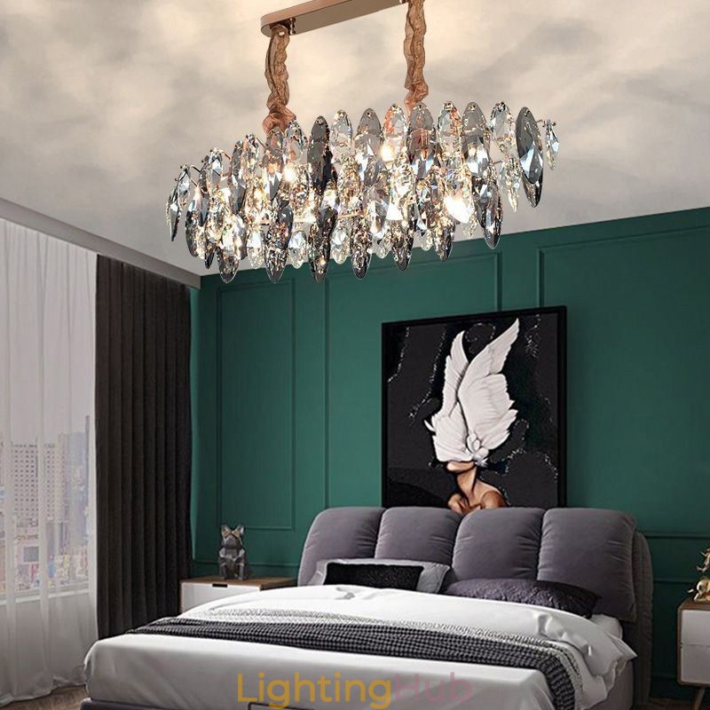 Light Luxury Pendant Light Home Décor Glass Chandelier Living