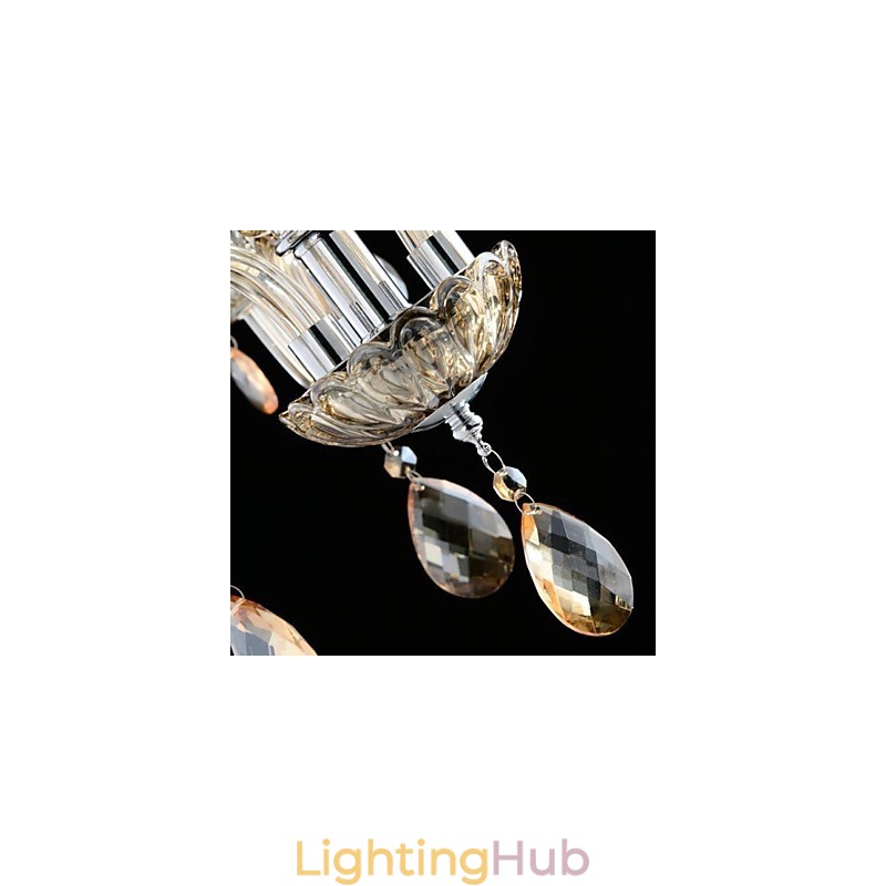 3 Light The style of palace Glass Chandelier With Candle Bulb