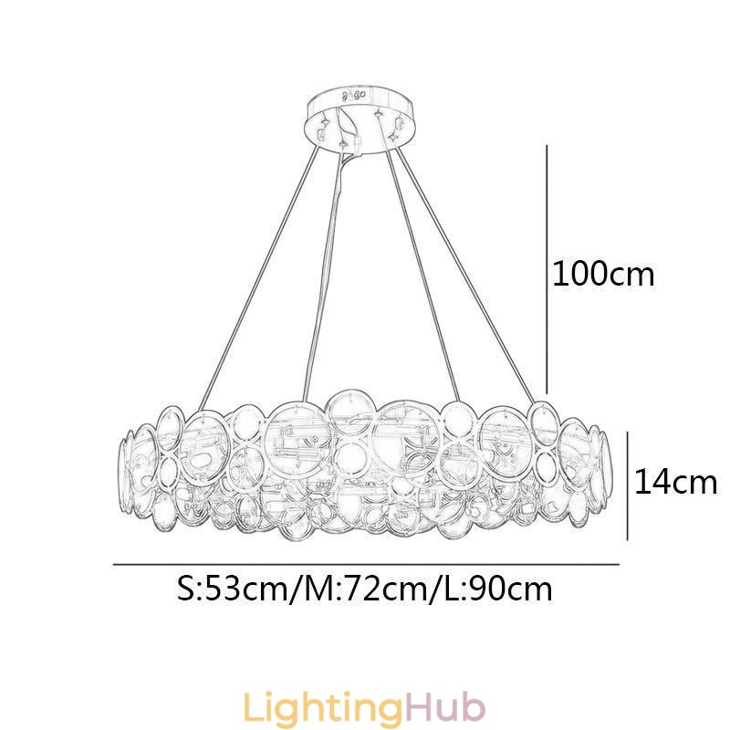 European Glass Chandelier Creative Light Luxury Pendant Light