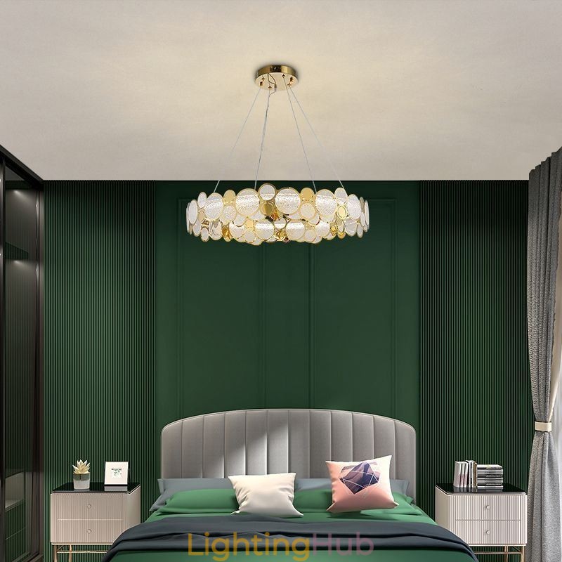 European Glass Chandelier Creative Light Luxury Pendant Light