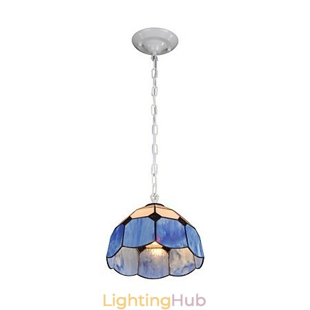 Chandelier Mini Style Country Garage white + blue Glass lights Chandelier Mini Style Country Garage white + blue Glass lights