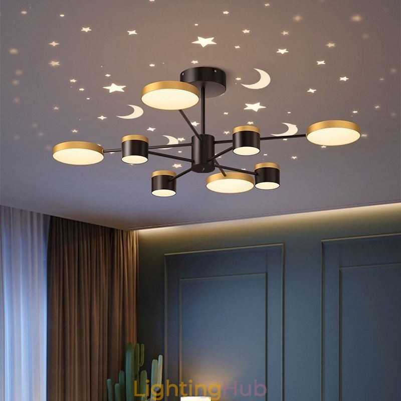 Chandelier Star Projection Pendant Light