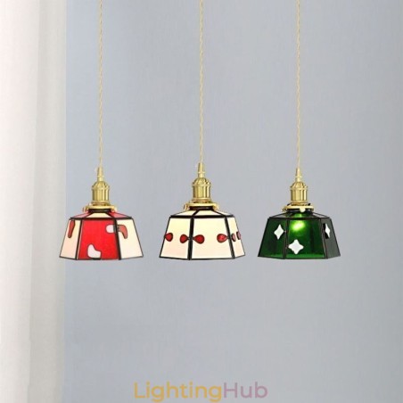 Colorful Glass Pendant Light Japanese Style Retro Decorative Bedside Hanging Light Colorful Glass Pendant Light Japanese Style Retro Decorative Bedside Hanging Light