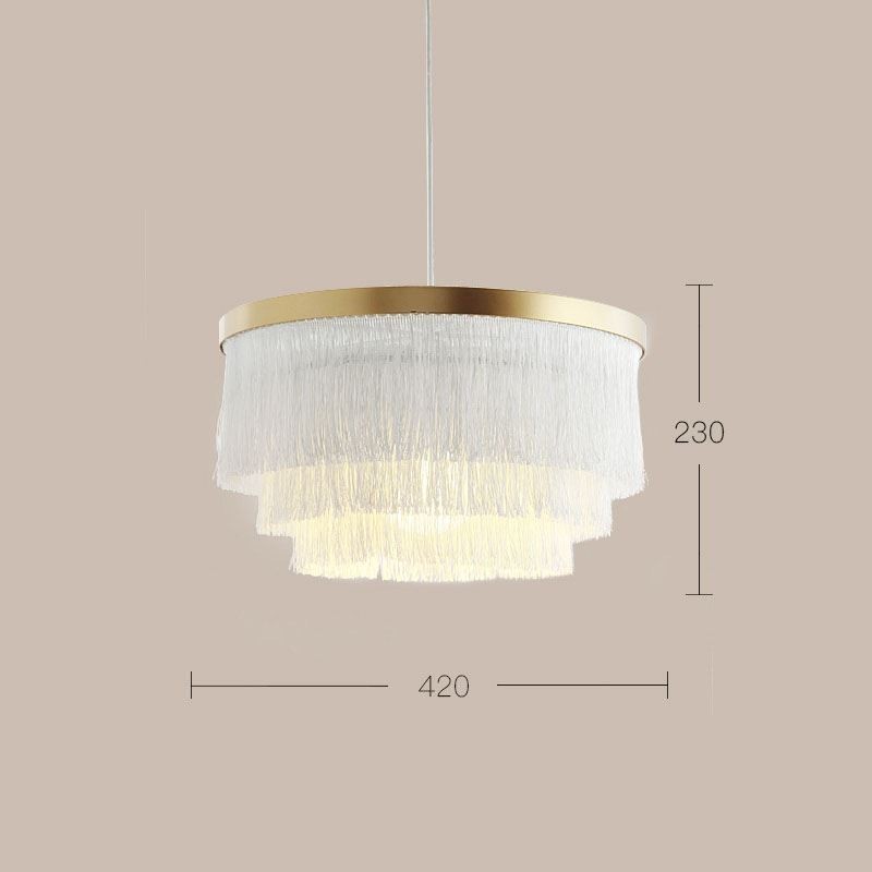 Nordic Decorative Pendant Light Warm Romantic Tassel Chandelier Creative Hanging Lamp