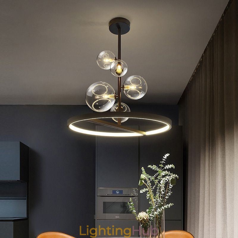 Modern Hanging Lights Fixture Chandelier Glass Bubble Pendant Light