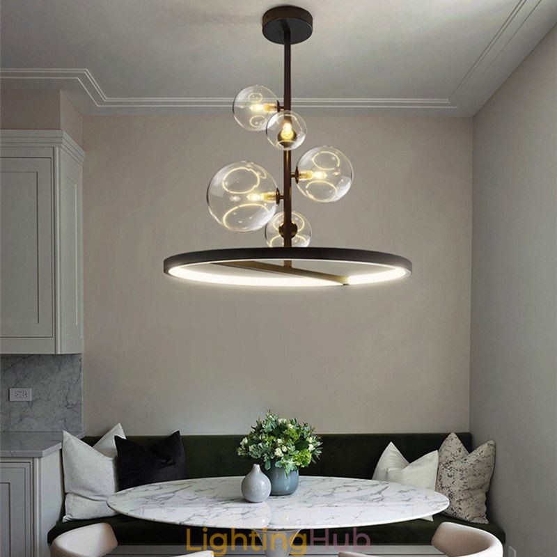 Modern Hanging Lights Fixture Chandelier Glass Bubble Pendant Light