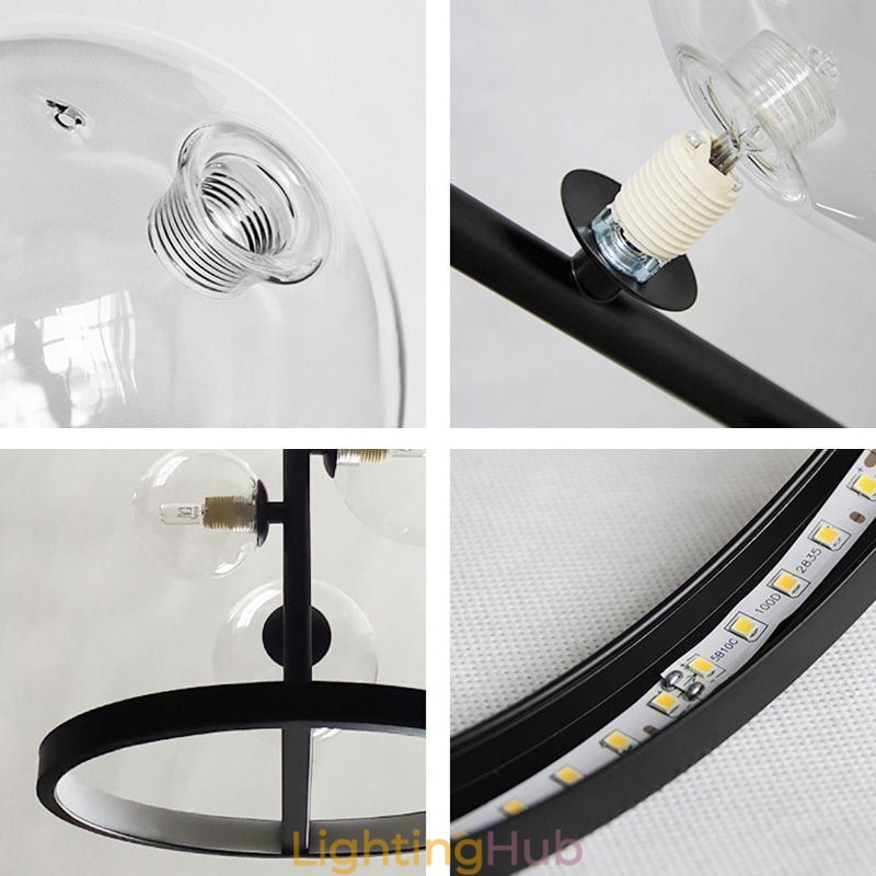 Modern Hanging Lights Fixture Chandelier Glass Bubble Pendant Light