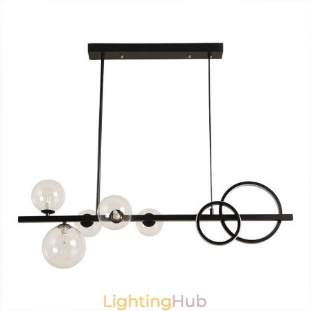 Modern Glass Bubble Pendant Light Black Long Bracket Lamps Modern Glass Bubble Pendant Light Black Long Bracket Lamps