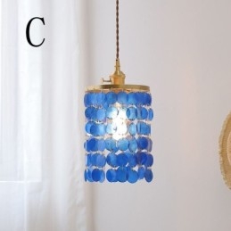 Modern Classic Chandelier White Shell Shade Pendant Ligthing Lamp Ceiling