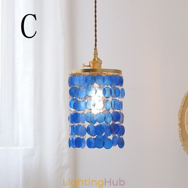 Modern Classic Chandelier White Shell Shade Pendant Ligthing Lamp Ceiling