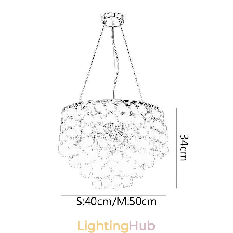 Modern White Shell Ceiling Light Fixture Pendant Light Chandelier