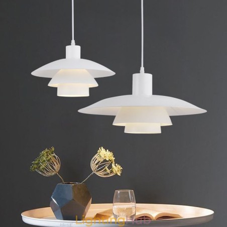 White Aluminum Pendant Lighting Contemporary Chandelier Adjustable Hanging Light Fixture White Aluminum Pendant Lighting Contemporary Chandelier Adjustable Hanging Light Fixture