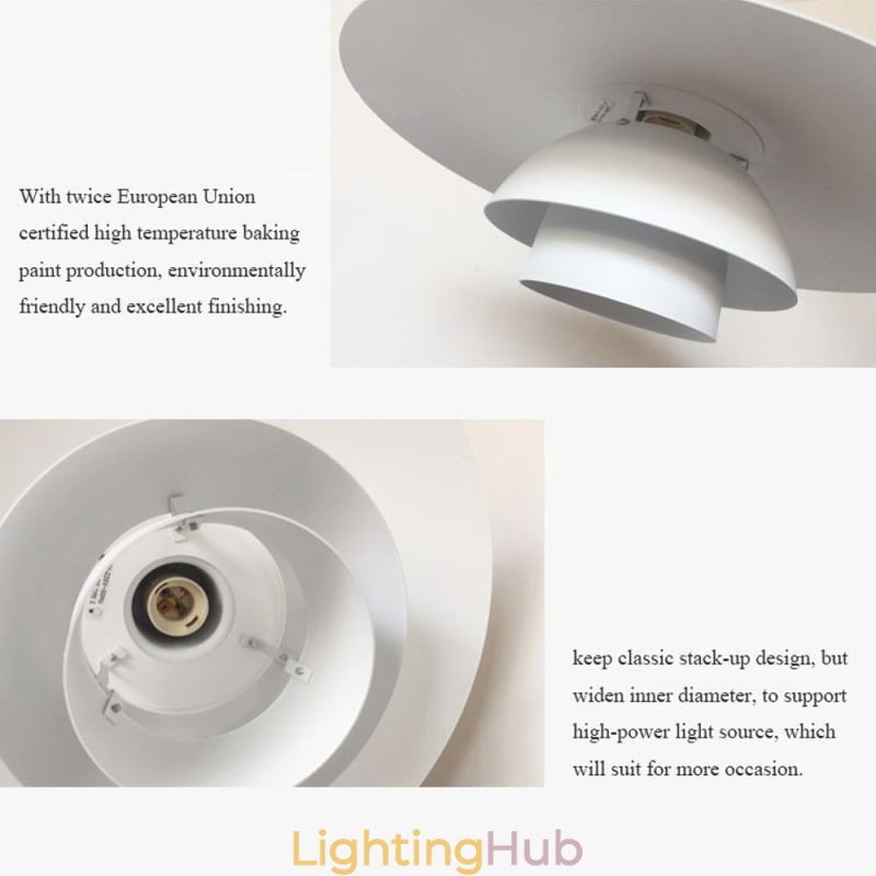 White Aluminum Pendant Lighting Contemporary Chandelier Adjustable Hanging Light Fixture