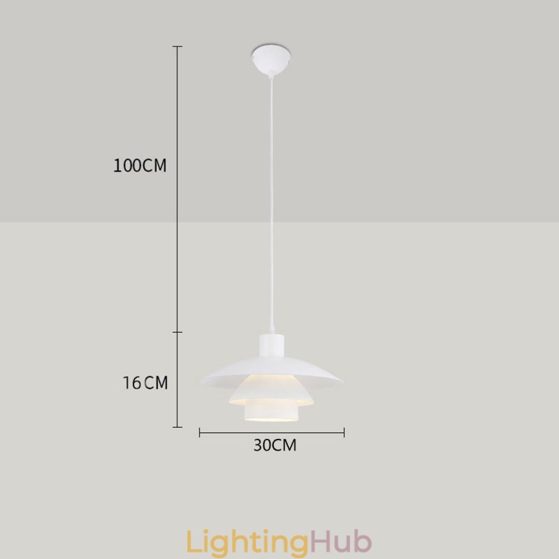 White Aluminum Pendant Lighting Contemporary Chandelier Adjustable Hanging Light Fixture