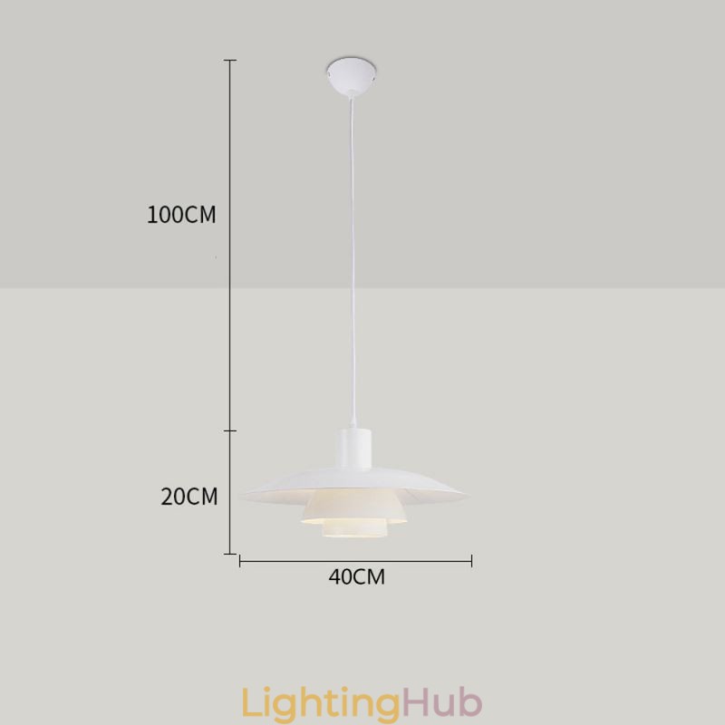 White Aluminum Pendant Lighting Contemporary Chandelier Adjustable Hanging Light Fixture
