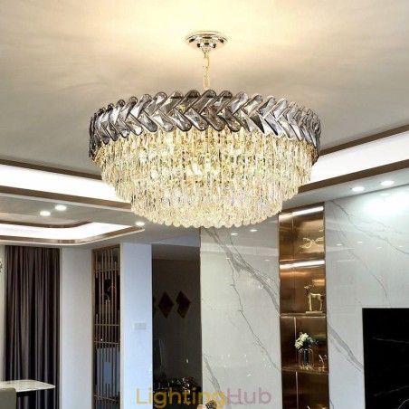 Crystal Pendant Light Gold Ceiling Light Fixture Crystal Pendant Light Gold Ceiling Light Fixture