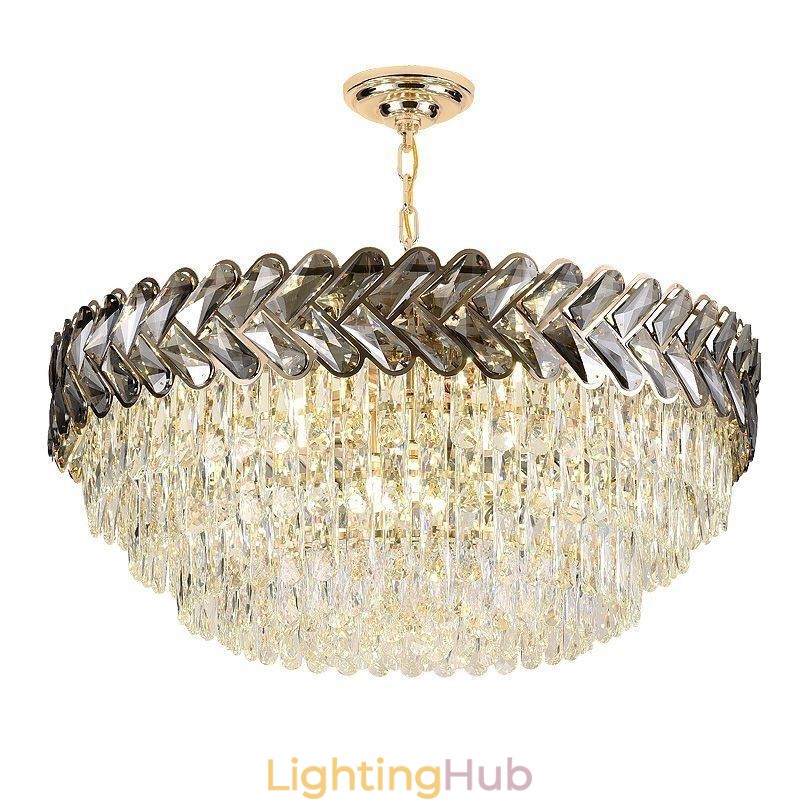 Crystal Pendant Light Gold Ceiling Light Fixture
