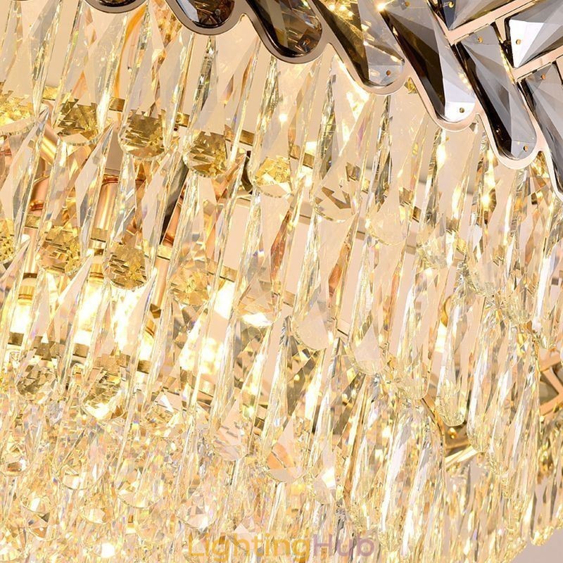 Crystal Pendant Light Gold Ceiling Light Fixture
