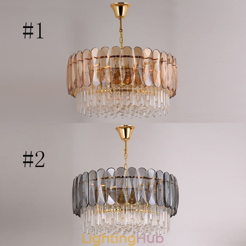 Luxury Pendant Light Crystal Gold Ceiling Light