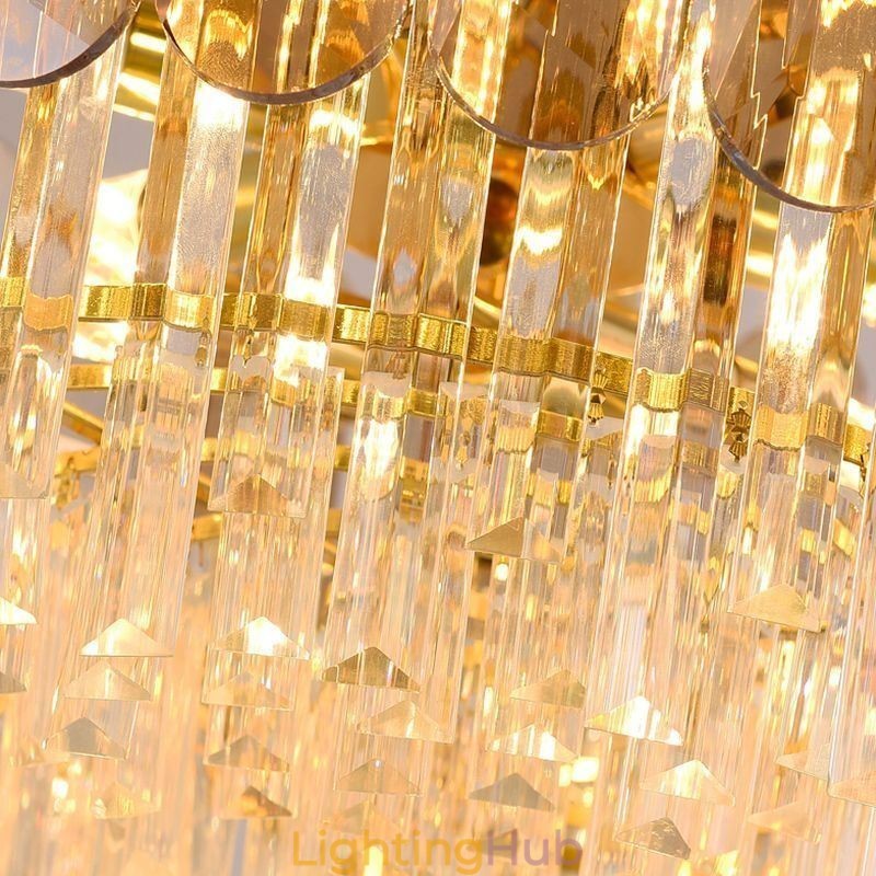 Luxury Pendant Light Crystal Gold Ceiling Light