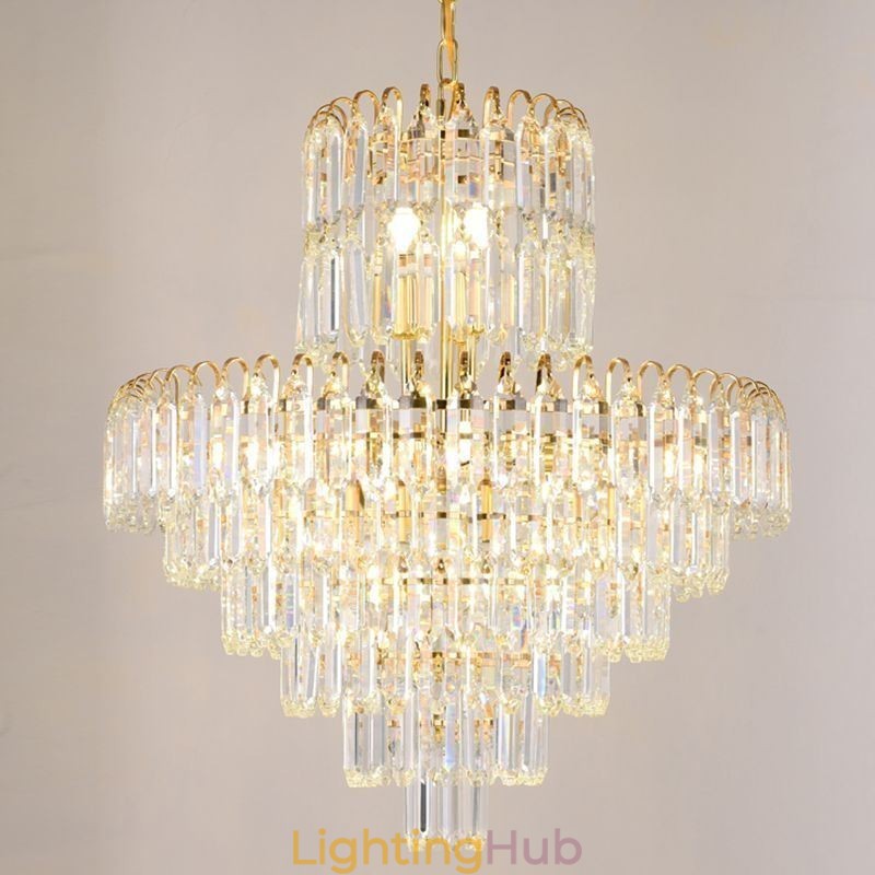 Elegant Pendant Light Crystal Round Ceiling Lighting Fixture