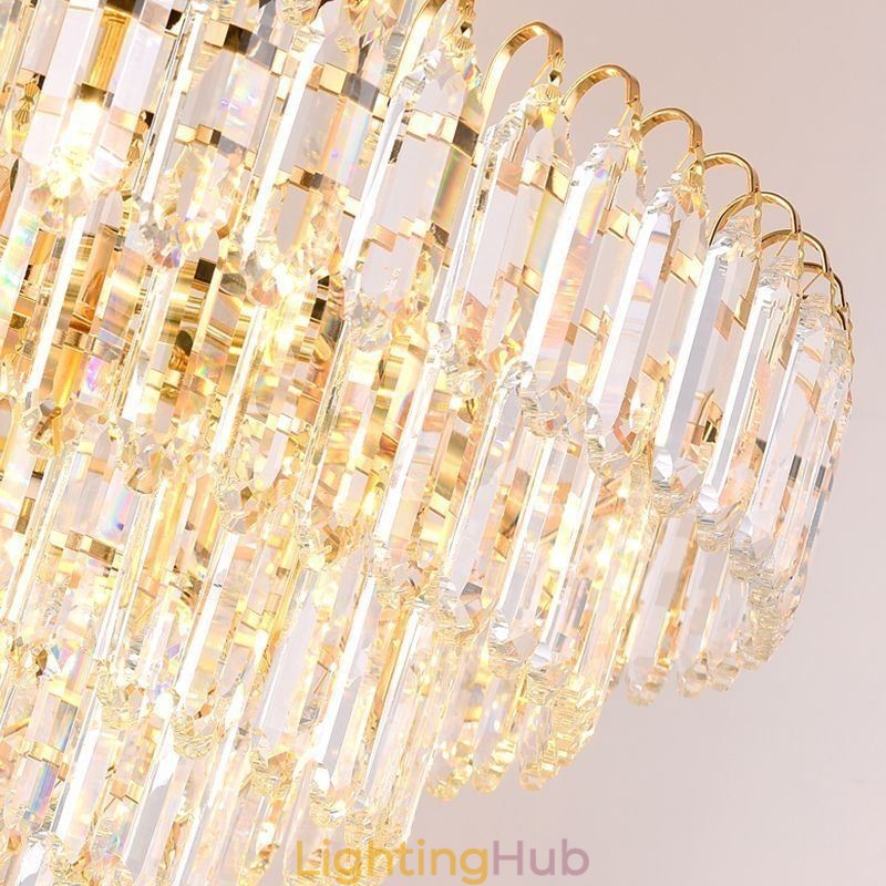 Elegant Pendant Light Crystal Round Ceiling Lighting Fixture