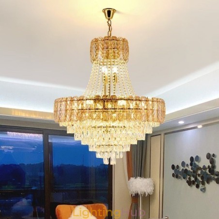 Modern Crystal Pendant Light Round Ceiling Lighting Fixture Modern Crystal Pendant Light Round Ceiling Lighting Fixture