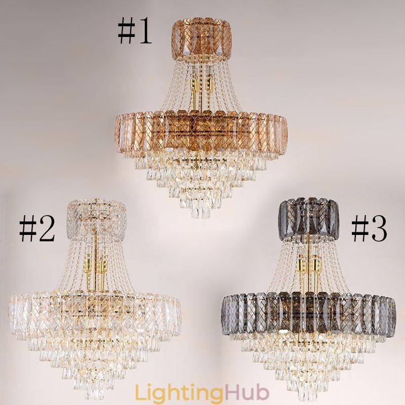 Modern Crystal Pendant Light Round Ceiling Lighting Fixture