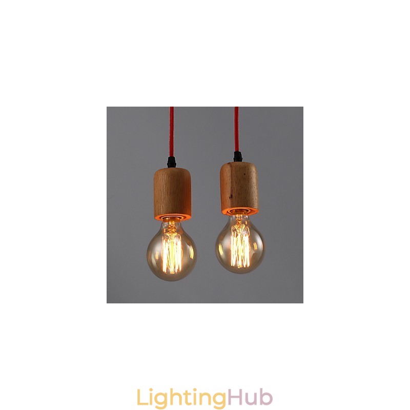 Chandelier Mini Style Modern Contemporary Wood Bamboo