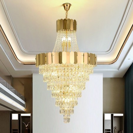 European Crystal Pendant Light Conical Hanging Lamp European Crystal Pendant Light Conical Hanging Lamp