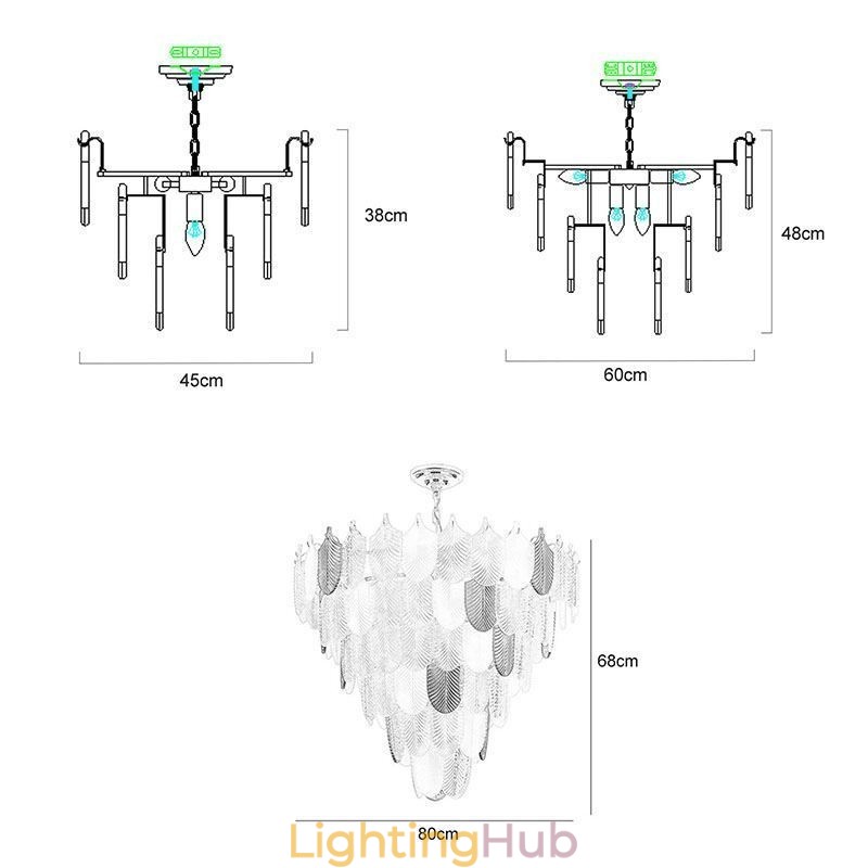 Crystal Elegant Leaf Pendant Light Ceiling Pendant Light