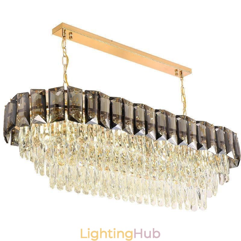 K9 Crystal Pendant Light Luxury Oval Hanging Light