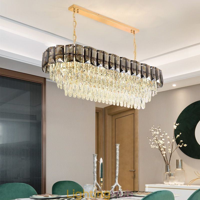 K9 Crystal Pendant Light Luxury Oval Hanging Light