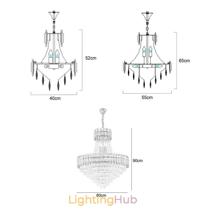 Modern Gold Crystal Pendant Lighting Hanging Light