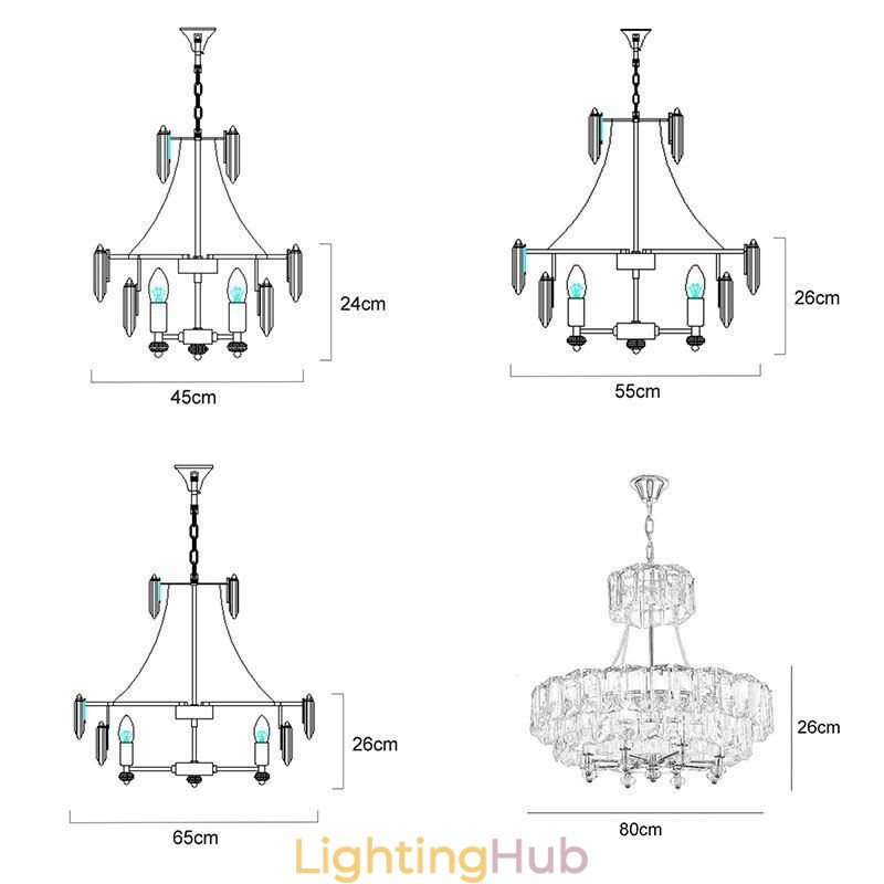 White Crystal Pendant Light Modern Ceiling Lights Hanging Lights