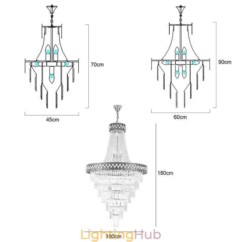 Luxurious Pendant Light Crystal Ceiling Light Fixture