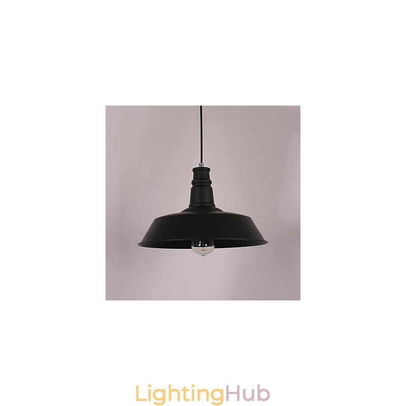 Black Modern Pendant Light in Circle Featured Lampshade