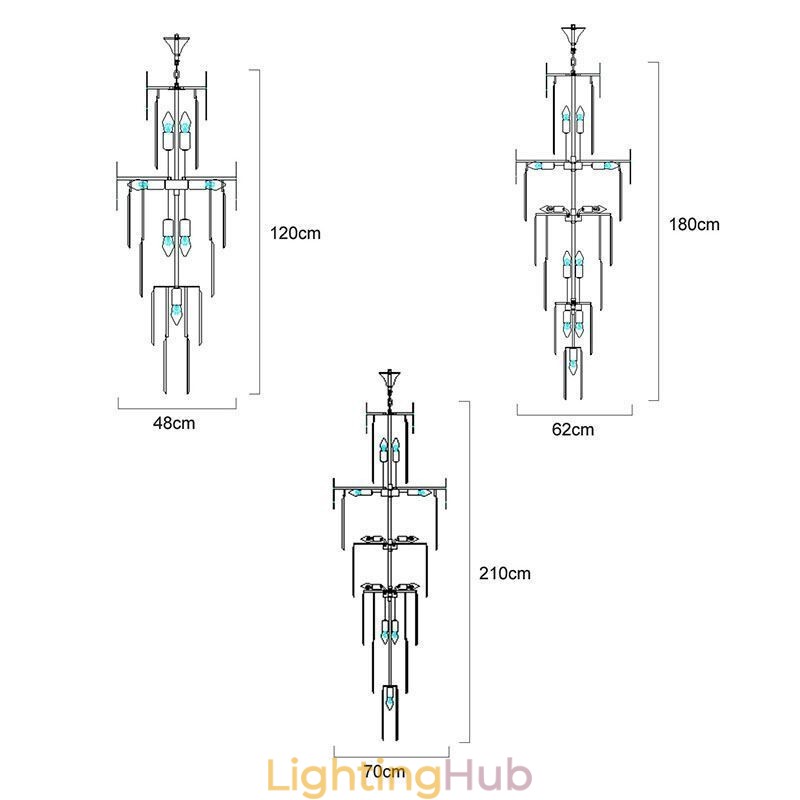 Modern Crystal Ceiling Light Fixture Pendant Lamp Dining Foyer