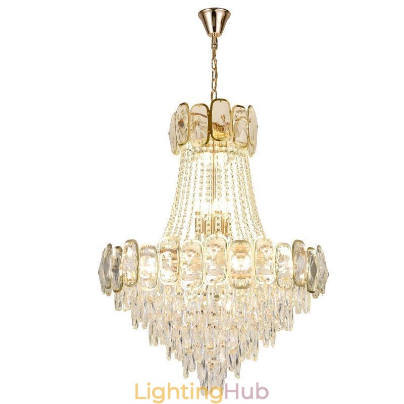 Modern Crystal Pendant Light Round Ceiling Lighting Fixture