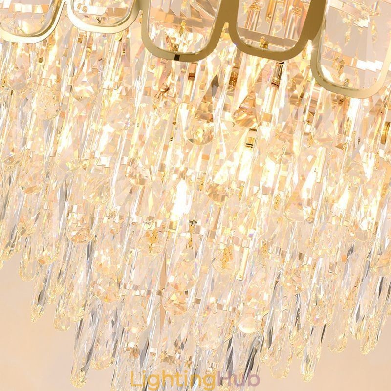 Modern Crystal Pendant Light Round Ceiling Lighting Fixture