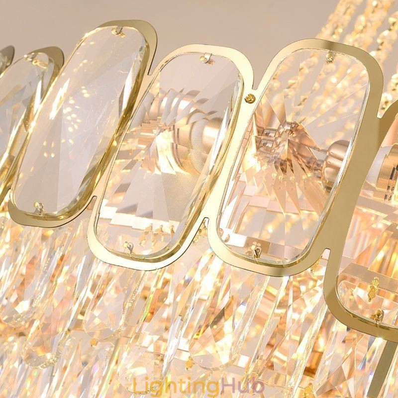 Modern Crystal Pendant Light Round Ceiling Lighting Fixture