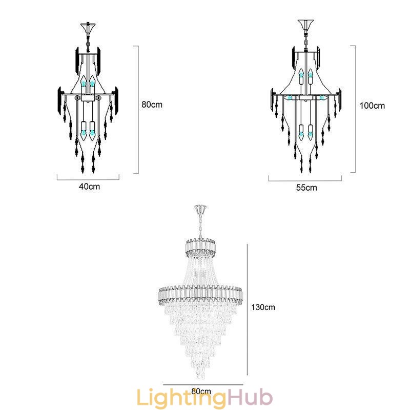 Luxurious Gold Pendant Light Crystal Ceiling Light Fixture