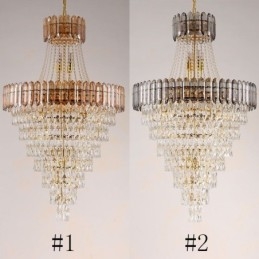 Conical Crystal Pendant Light Elegant Hanging Light