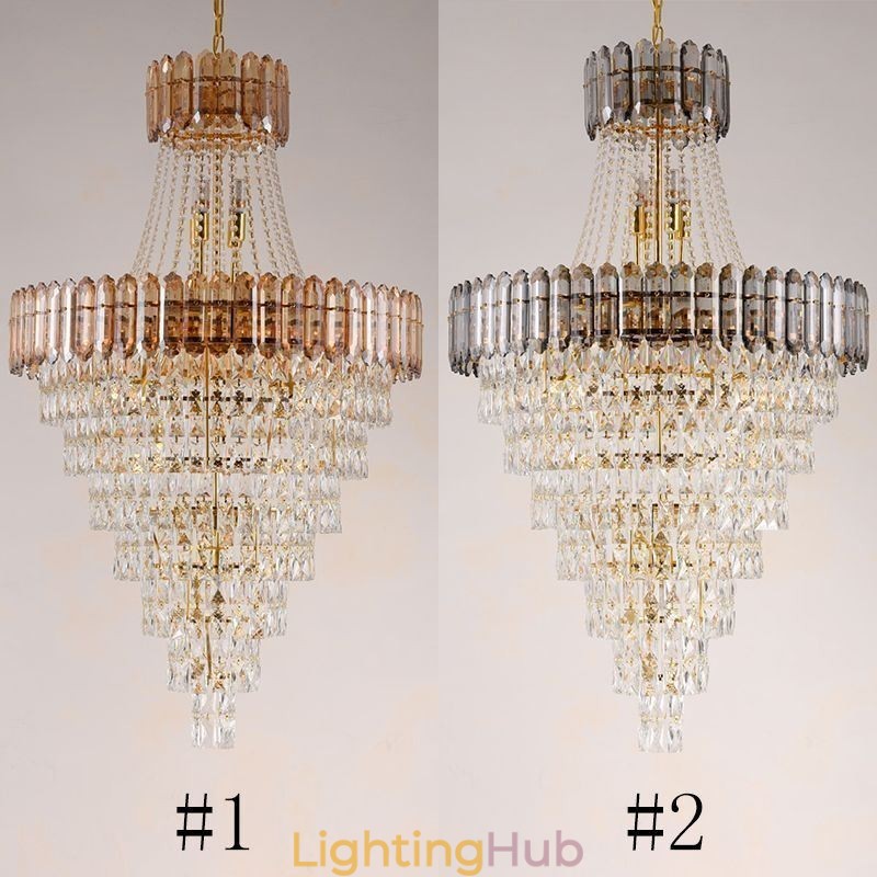 Conical Crystal Pendant Light Elegant Hanging Light