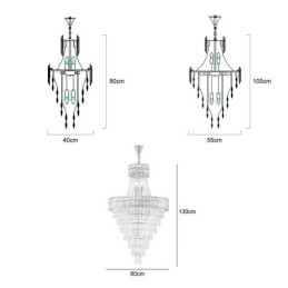 Conical Crystal Pendant Light Elegant Hanging Light
