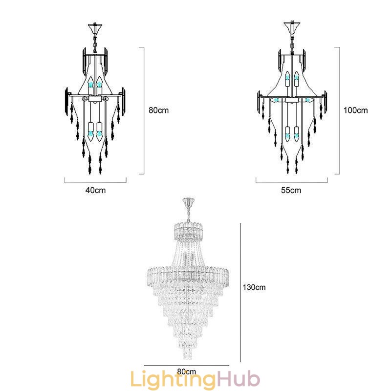 Conical Crystal Pendant Light Elegant Hanging Light